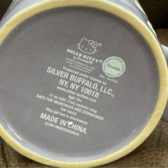 Hello Kitty Mummy 17oz Purple Halloween Mug - Bats Ghosts - Picture 10 of 10